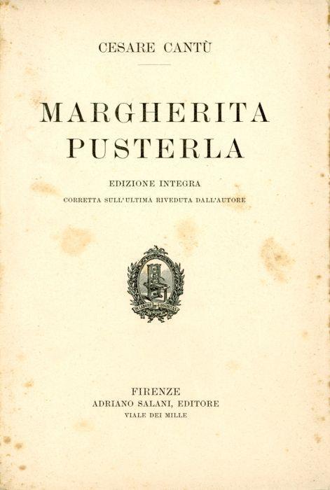 Margherita Pusterla - Cesare Cantù - copertina