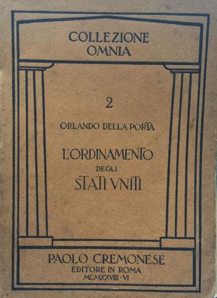 L' ordinamento degli Stati Uniti - Orlando Della Porta - copertina