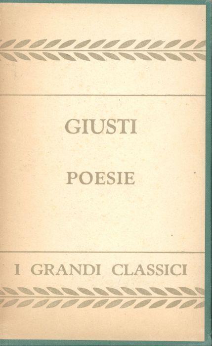 Poesie - Giuseppe Giusti - copertina