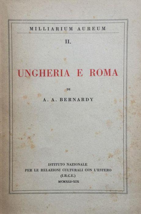 Ungheria e Roma - A. Bernardi - copertina