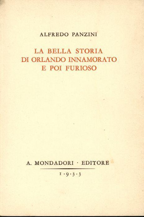 La bella storia di Orlando innamorato e poi furioso - Alfredo Panzini - copertina