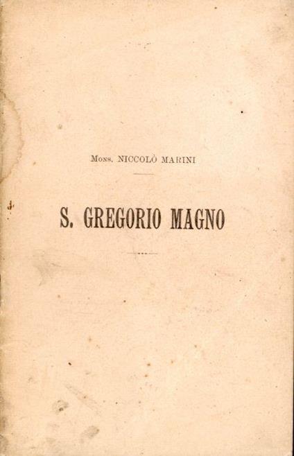 S. Gregorio Magno - copertina