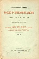 Saggio d'interpretazione di dieci Odi barbare di Carducci