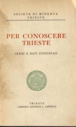 Per conoscere Trieste. Cenni e dati essenziali