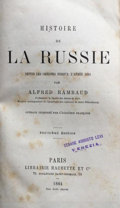 Histoire de la Russie depuis les origines jusqu'a l'année 1884 - copertina