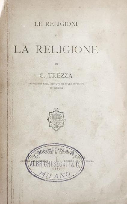 Le religioni e la religione - G. Trezza - copertina