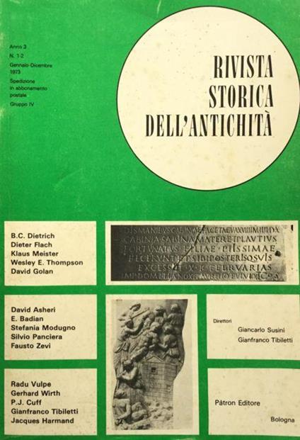 Rivista Storica dell'Antichità - copertina