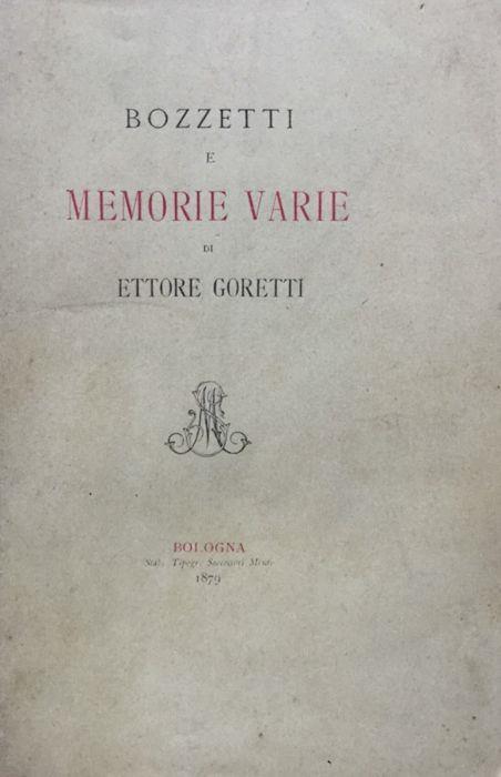 Bozzetti e memorie varie - copertina