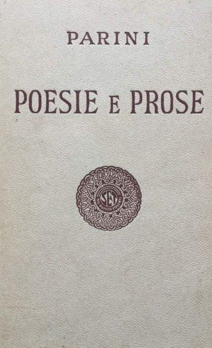 Poesie e prose - Giuseppe Parini - copertina