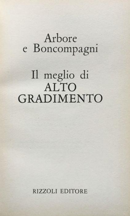Il meglio di Alto Gradimento - Renzo Arbore - copertina