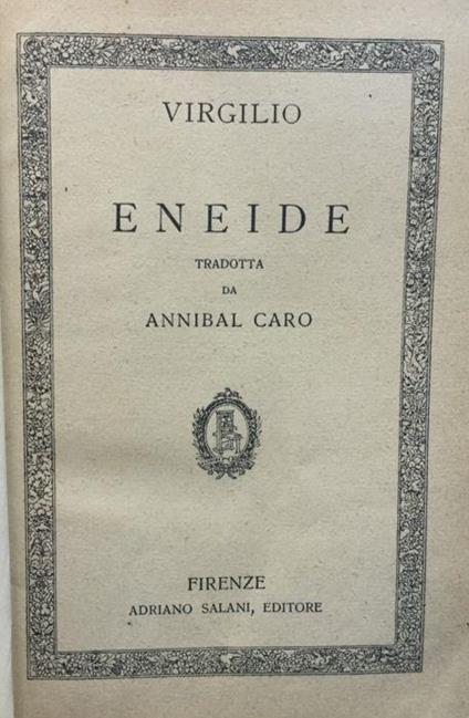 Eneide - Publio Virgilio Marone - copertina