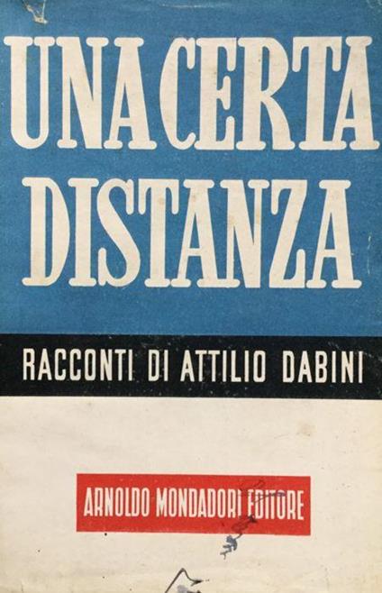 Una Certa Distanza - Attilio Dabini - copertina