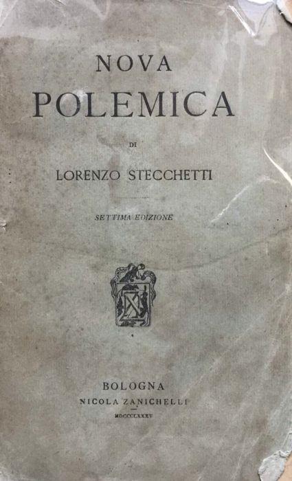 Nova polemica - Lorenzo Stecchetti - copertina