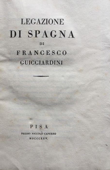Legazione di Spagna / Discorsi - Francesco Guicciardini - copertina