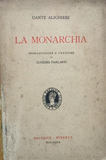 La monarchia - Dante Alighieri - copertina