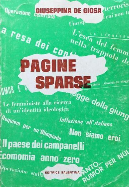 Pagine sparse - Giuseppe De Gioia - copertina