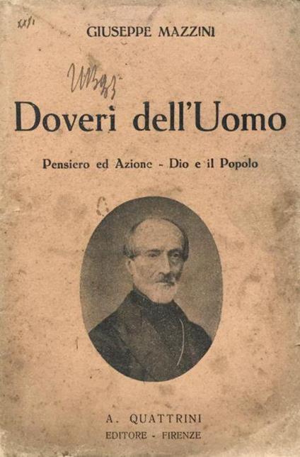 Doveri dell'uomo. Pensiero e Azione - Dio e il popolo - Giuseppe Mazzini - copertina