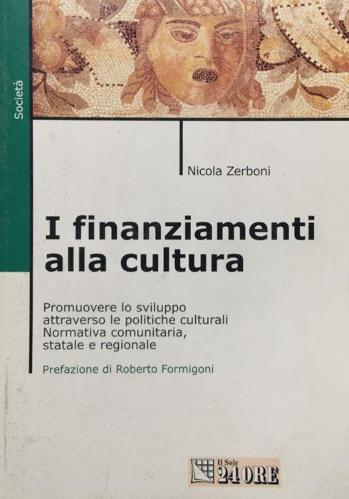 I finanziamenti alla cultura - Nicola Zerboni - copertina