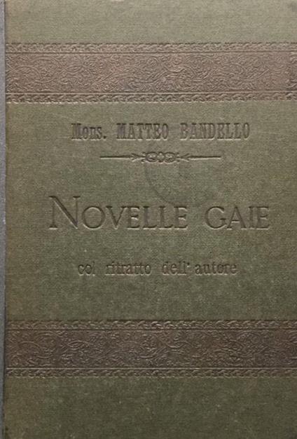 Novelle - Matteo Bandello - copertina