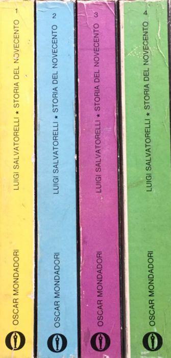 Storia del 900. V.1°: L'Europa di fine secolo. 2°: Democrazia occidentale in cammino. 3°: La prima guerra mondiale. 4°: La seconda guerra mondiale e il dopoguerra - Luigi Salvatorelli - copertina