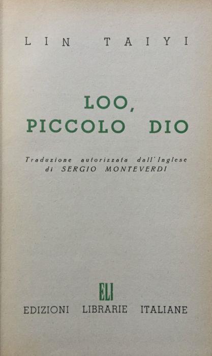 Loo, piccolo dio - Lin Taiyi - copertina