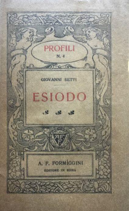 Esiodo - Giovanni Setti - copertina