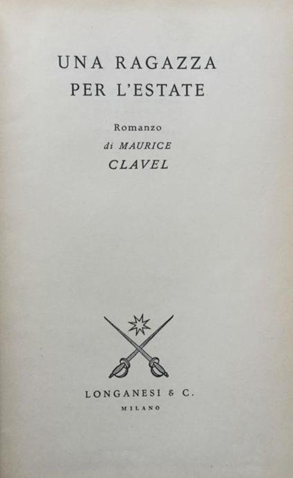 Una ragazza per l'estate - Maurice Clavel - copertina