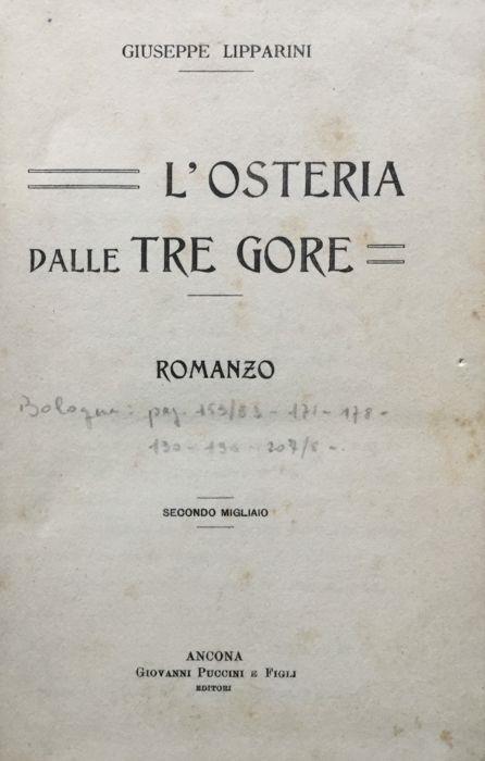 L' Osteria dalle Tre Gore - Giuseppe Lipparini - copertina