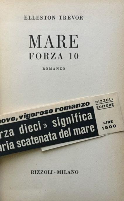 Mare forza 10 - Elleston Trevor - copertina
