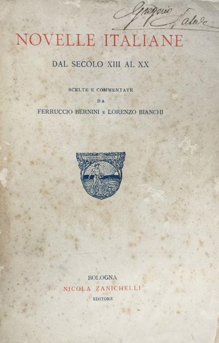 Novelle italiane dal secolo XIII al XX - Ferruccio Bernini - copertina