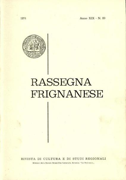 Rassegna Frignanese. 1974 n. 20 - copertina