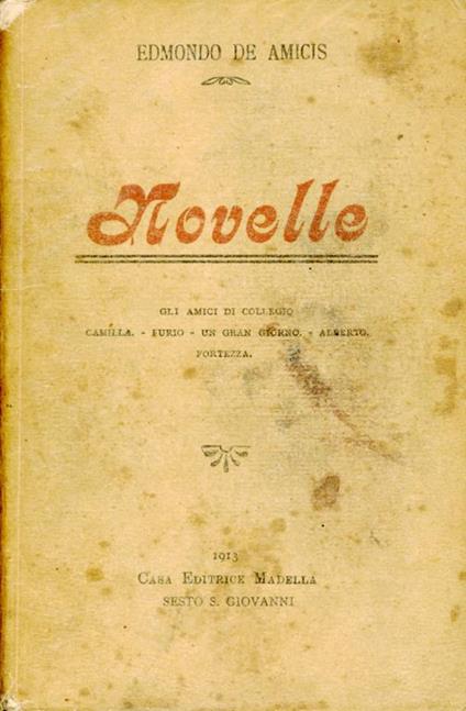 Novelle - Edmondo De Amicis - copertina