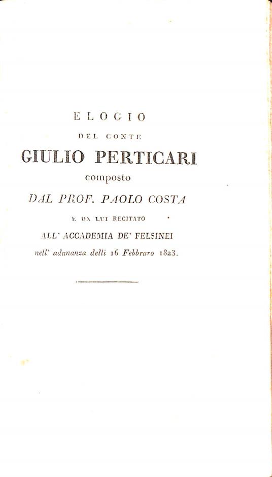 Opere del conte Giulio Perticari. 2 volumi - Giulio Perticari - copertina