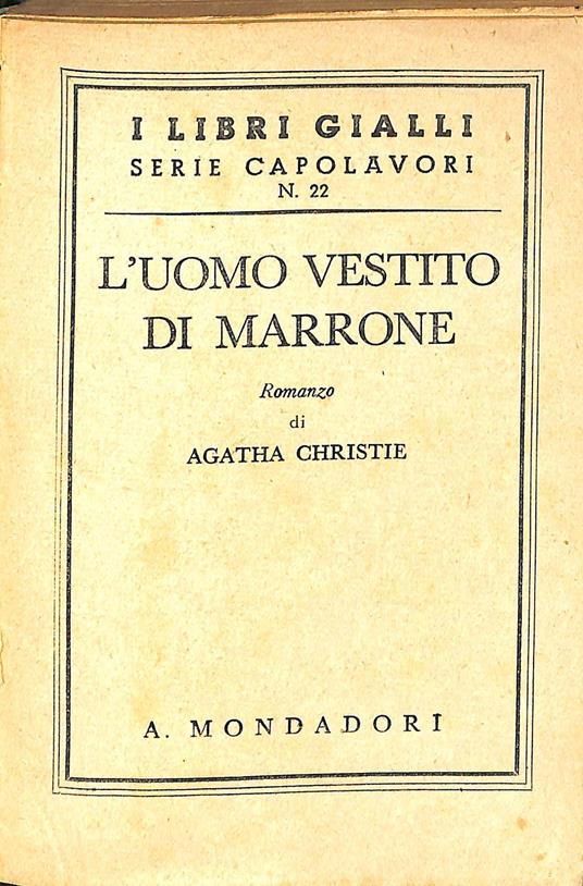 L' uomo vestito di marrone - Agatha Christie - copertina