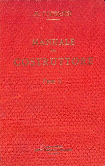Manuale del costruttore - Max Foerster - copertina