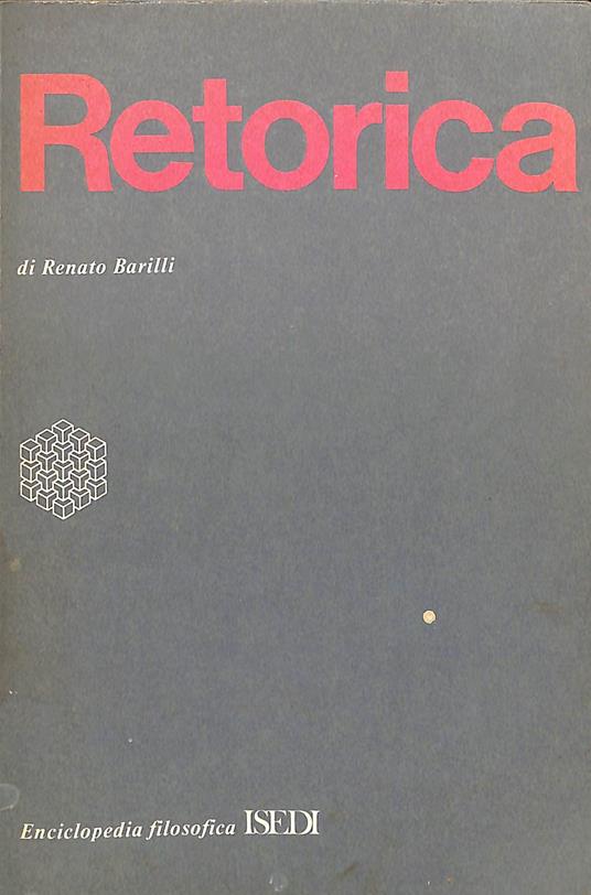 La retorica - Renato Barilli - copertina