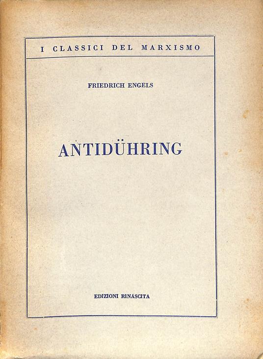 Antiduhring - Friedrich Engels - copertina