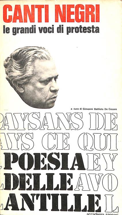 Canti negri di protesta nelle Antille - Giovanni Battista De Cesare - copertina