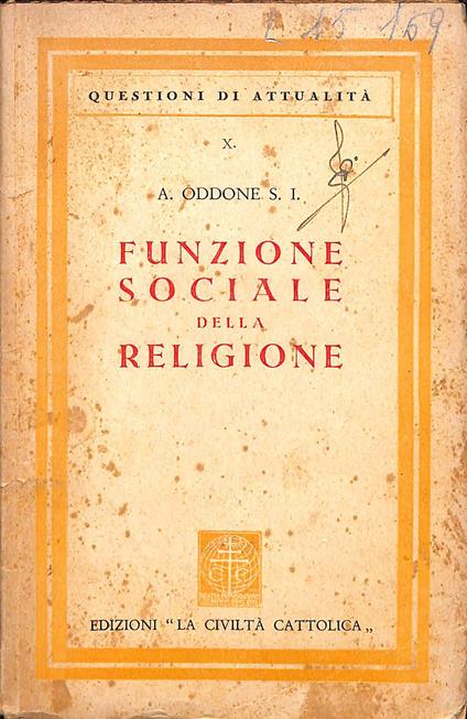 Funzione sociale della religione - Andrea Oddone - copertina