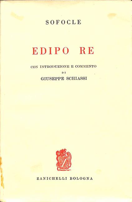 Edipo re - Sofocle - copertina