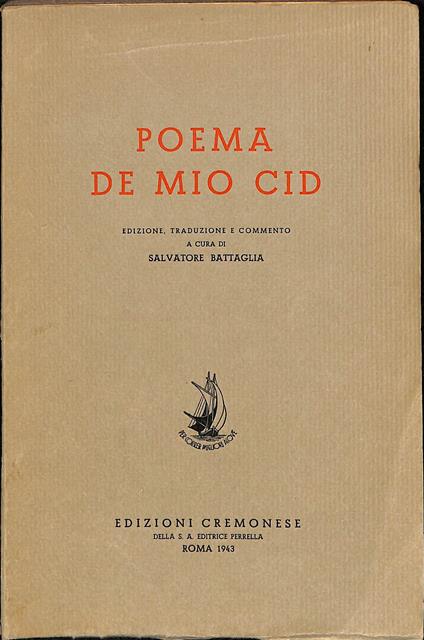 Poema de mio Cid - Salvatore Battaglia - copertina