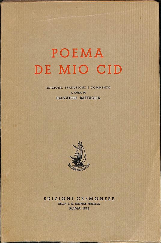 Poema de mio Cid - Salvatore Battaglia - copertina