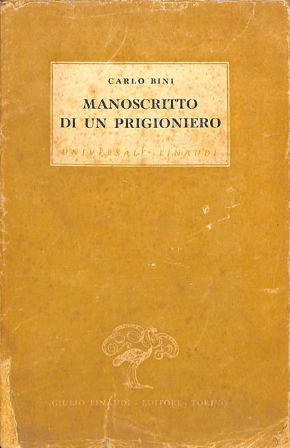 Manoscritto di un prigioniero - Carlo Bini - copertina