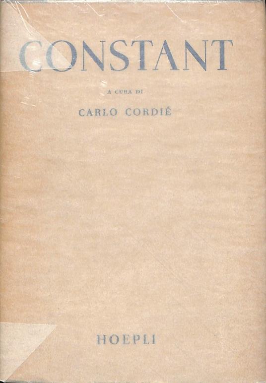 Benjamin Constant - Carlo Cordié - copertina
