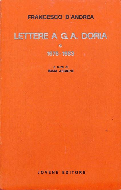 Lettere a G. A. Doria - copertina
