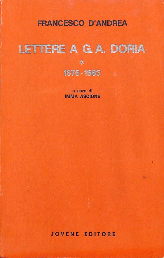 Lettere a G. A. Doria - copertina