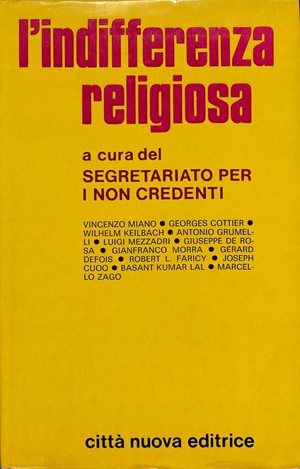 L' indifferenza religiosa - copertina