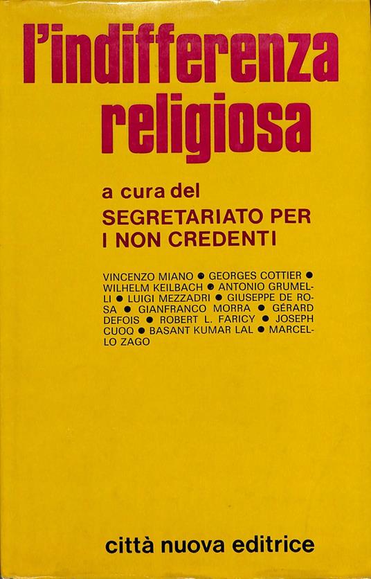 L' indifferenza religiosa - copertina