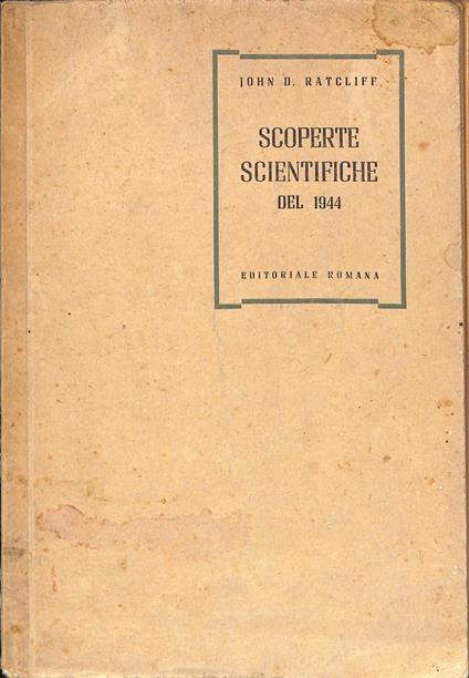 Scoperte scientifiche del 1944 - copertina