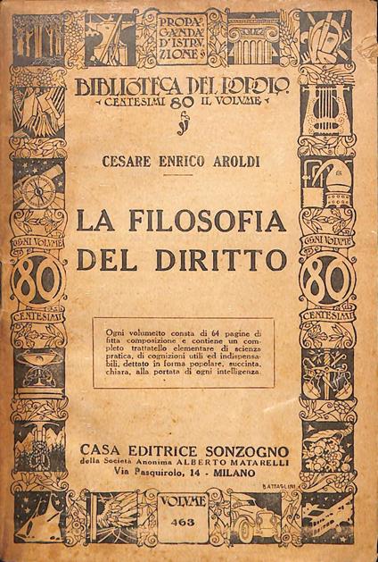 La filosofia del diritto - copertina